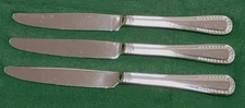 Oneida "CIRCA" Stainless Solid Handle Dinner Knife Set of 3 VGUC