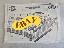 HO Con-Cor Heljan 802 Steam Locomotive Roundhouse 3-Stall Kit INSTRUCTIONS ONLY