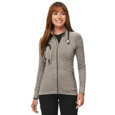 Figs Sz XS Light Cacao Salta Seamless Full Zip Jacket