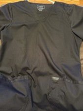 Cherokee Workwear Revolution Scrub Set Medium Top Small Bottom Black