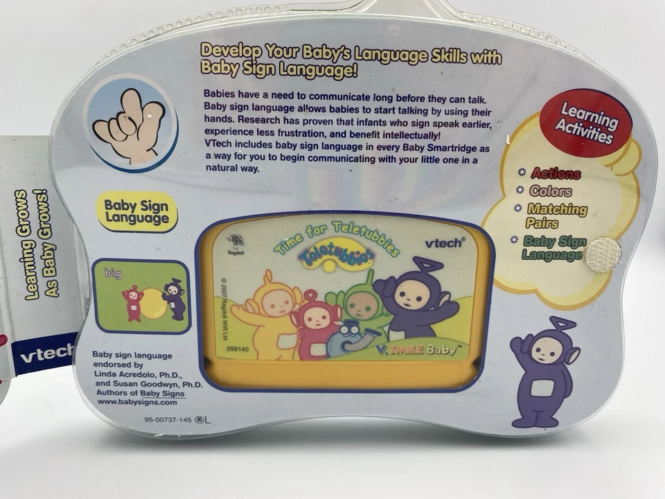 Teletubbies Time for Teletubbies Vtech V.Smile Baby Game Cartridge Learning New - Image 2 of 4