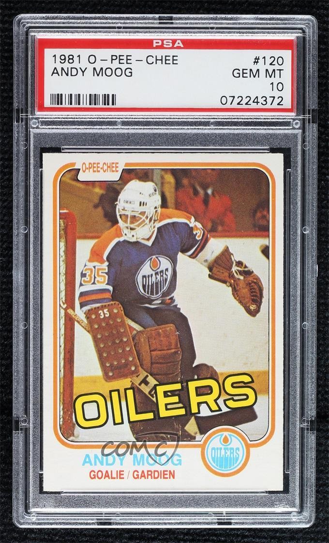 1981-82 O-Pee-Chee Andy Moog #120 PSA 10 GEM MT Rookie RC 7a2