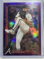 2025 Topps Chrome Spencer Strider Purple Refractor /250 Braves #46