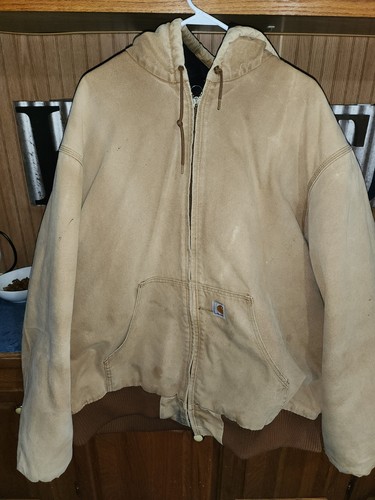 Carhartt, Vintage Carhartt J140 BRN Jacket M Brown Quilt USA Union Made Thrashed 3xl