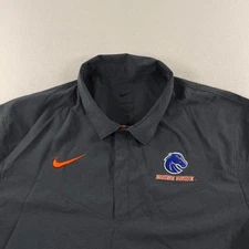 Boise State Polo Mens Large Gray Nike NCAA Football Coaches Golf Shirt