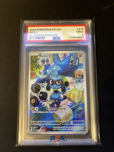 Riolu 215/198 Sv01: Scarlet & Violet Base Set Illustration Rare PSA 9