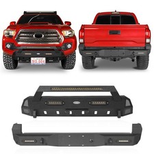 Front Rear Bumper For 2016-2023 Toyota Tacoma Wled Lightslicense Plate Mount