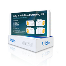 Anbio 2 Dtück Blutgruppen Testkarte AB0 und RHD Test Card