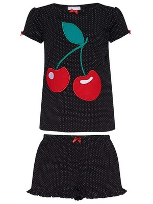 Pussy Deluxe    Dotties and Cherry Kinder Kids ädchen Short Pyjama Schlafanzug