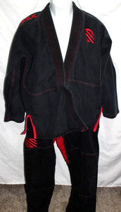 Sanabul BJJ Jiu Jitsu Gi Uniform Set Mens A3 Black Red Kimono Jacket Pants