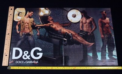 2003 Dolce & Gabanna D&G Men's Fashion Magazine Page Print Ad Poster 2000s Y2K