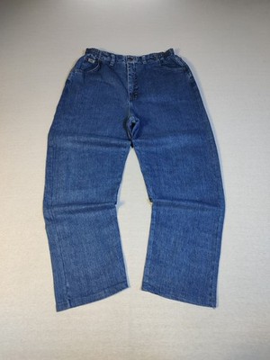 Lee Damen Jeans Gr. W31 L27 Relaxed Tapered Fit Elastic Side Vintage Retro Blau