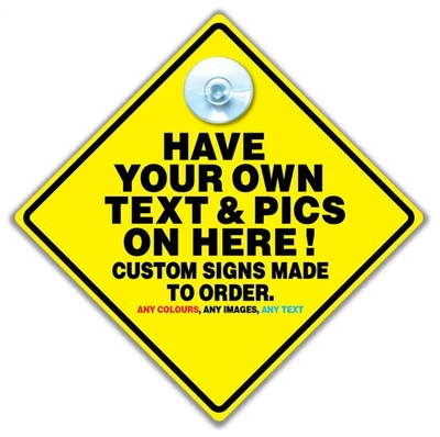 Custom Car Sign Made To Order, Personalised Baby on Board Sign