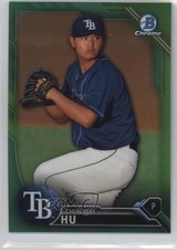 2016 Bowman Draft Chrome Top Prospects Green Refractor 33/99 Chih-Wei Hu 2x6