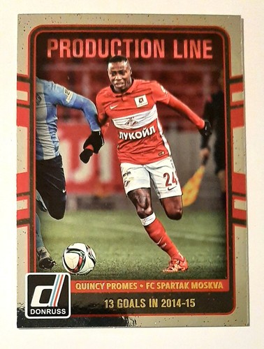 2016-17 Donruss Soccer Production Line Quincy Promes - FC Spartak Moscow