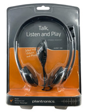 Plantronics Audio 326 Black New Headband Headsets Voice Gaming Music New Sealed