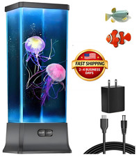 Electric Jellyfish Tank Table Lamp with Color Changing Light Gift for Kids