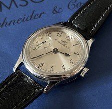 MSC M. Schneider & Co. Mondego, Unitas 6497 16 ½ vergoldet 17 Jewels, Safirglas