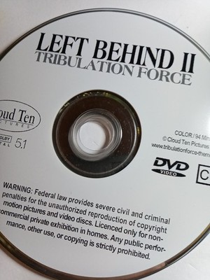 LEFT BEHIND II TRIBULATION FORCE DVD DISC ONLY USED TESTED FREESHIP NOTRACKING