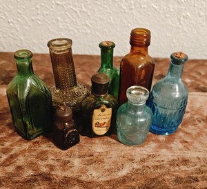 Lot Of Miniature Antique Bottles