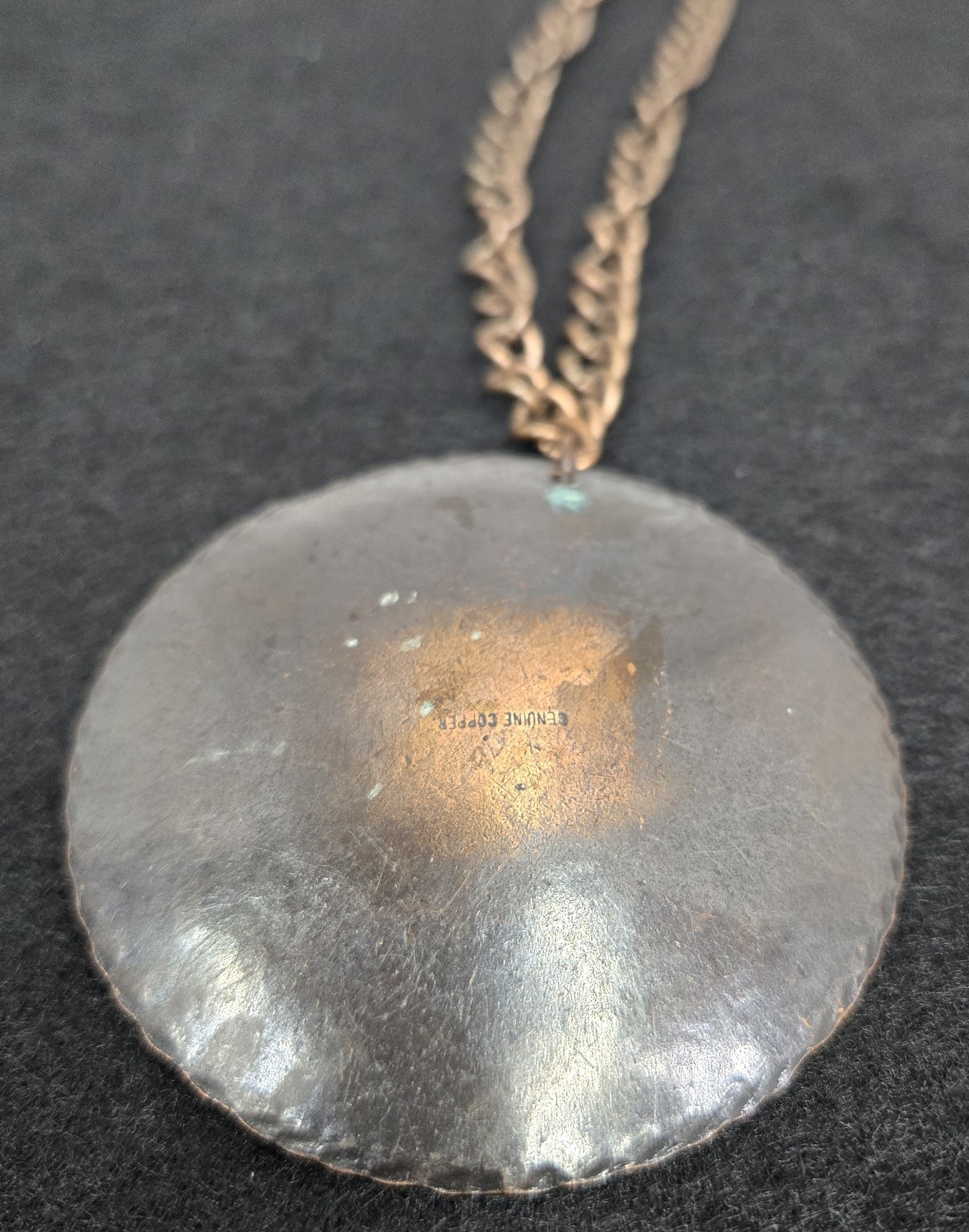 SOLID COPPER Native American Vtg Pendant Necklace… - image 4