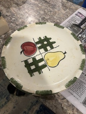 Vintage BLUE RIDGE SOUTHERN POTTERY Handpainted TICK TACK Dinner Plate  10.5''