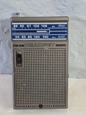Vintage General Electric #7-1150A - AM/FM Portable Headset Radio - Restorative