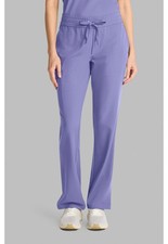 Healing Hands Women Mid Rise Drawstring Straight Pant HH153 PNVO Persian Violet