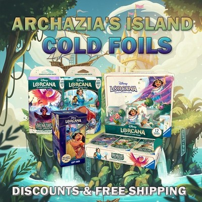 Disney Lorcana: Archazia's Island #1-204 [Near-Mint] [Free Shipping] [COLD-FOIL]