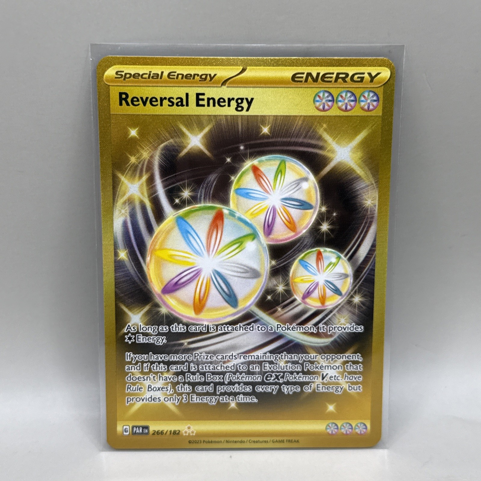Pokemon TCG Reversal Energy 266/182 Paradox Rift Holo Rare NM