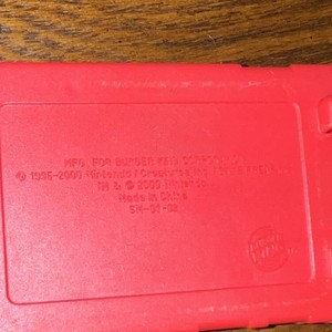 Burger King Nintendo Game Boy Color Handheld Water Game Toy Red 2000