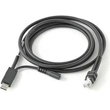 Zebra CBA-U42-S07PAR Shielded USB Cable 7Ft Straight Power Plus 12V Connector