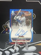 2023 Bowman Draft Sabin Ceballos 1st Blue Wave Auto 023/150