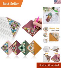 Unique 4Pcs Triangle Diamond Painting Bookmarks Set   Ideal Gift for Book Lovers