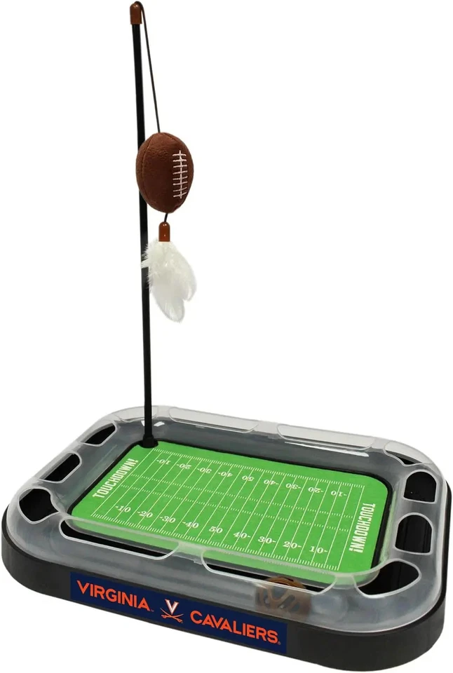 NCAA Cat Scratcher Football Field Toy – With Catnip, Feather & Interactive Ball - Image 2 of 4