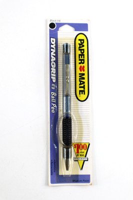 Paper Mate DYNAGRIP RT30 Ballpoint Gray Pen Black Ink Med Point 1994