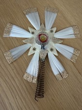 Vintage German ? Glass Spoon   Glitter Christmas Tree Topper Ornament  