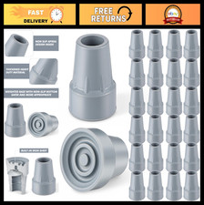 24 Pcs Heavy Duty Non-Slip Rubber Crutch Tips 7/8" Feet Caps for Canes & Walkers