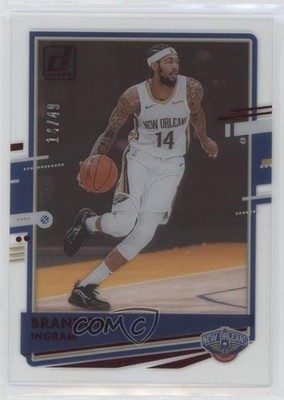 2020-21 Panini Clearly Donruss Red 14/49 Brandon Ingram #5 0q21