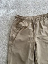 IZOD Boys 14 Regular Husky Khaki Pull-On Drawstring Uniform Shorts NWOT