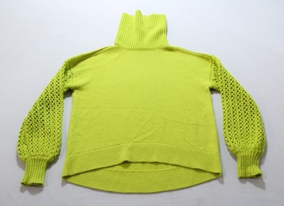 Alice + Olivia Women's Adela Wool Blend Turtleneck Sweater LB3 Neon Size XS