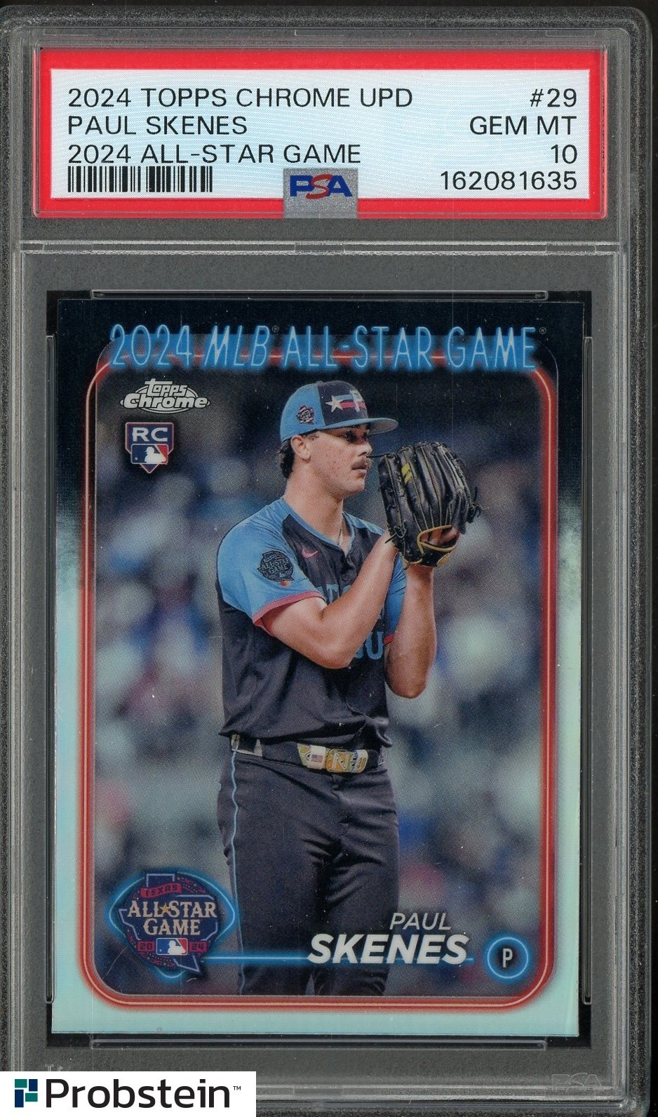 2024 Topps Chrome Update 2024 All-Star Game #29 Paul Skenes RC Rookie PSA 10 view 1