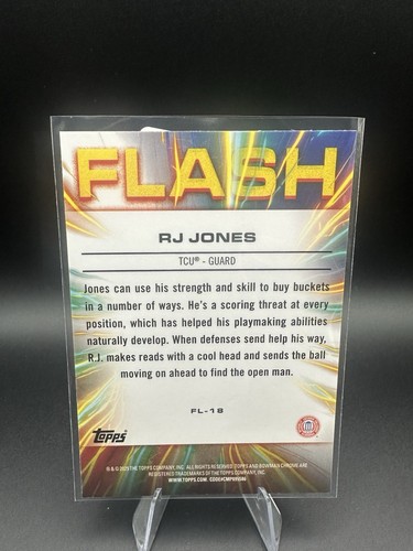 2024-25 Bowman U Cromo RJ JONES #FL-18 Flash X-Fractor TCU - Imagen 2 de 2