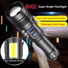 9900000LMS Super Bright XHP90.2 LED Flashlight Rechargeable Tactical Zoom Torch
