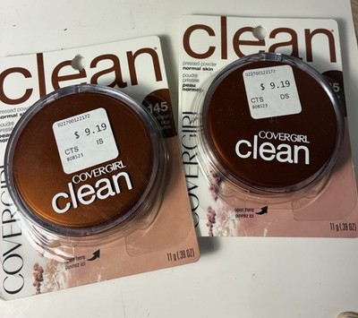 2 Covergirl Clean Pressed Powder 145 Warm Beige Original Talc Packaging Varies