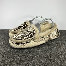 UGG Ansley Snake Print Shearling Slippers Moccasins Women s Size 7 1006838