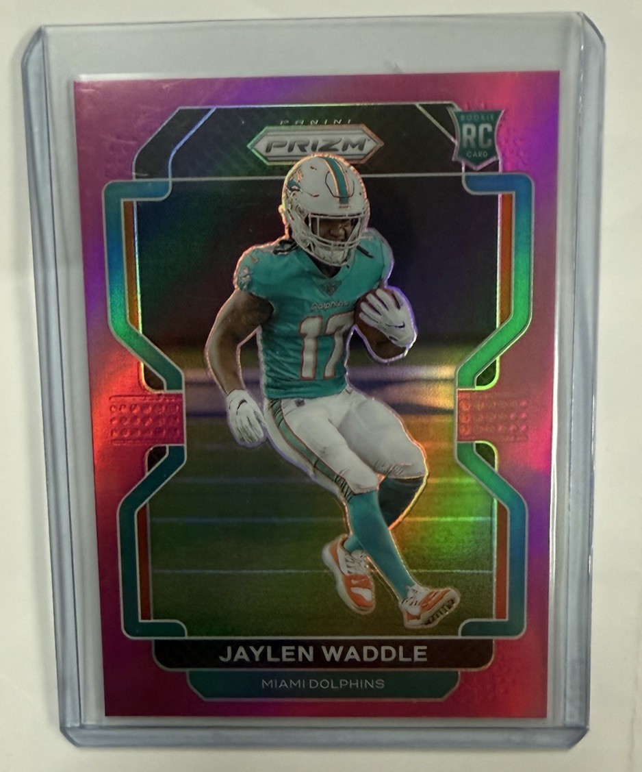 2021 Jaylen Waddle Panini Prizm Pink Rookie RC #338 Miami Dolphins