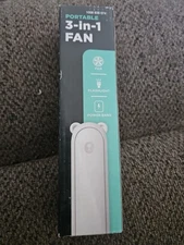 PRIVATE BRAND UNBRANDED 5 in. 3 in 1 White Personal Portable Fan New