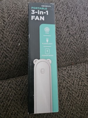 PRIVATE BRAND UNBRANDED 5 in. 3 in 1 White Personal Portable Fan New