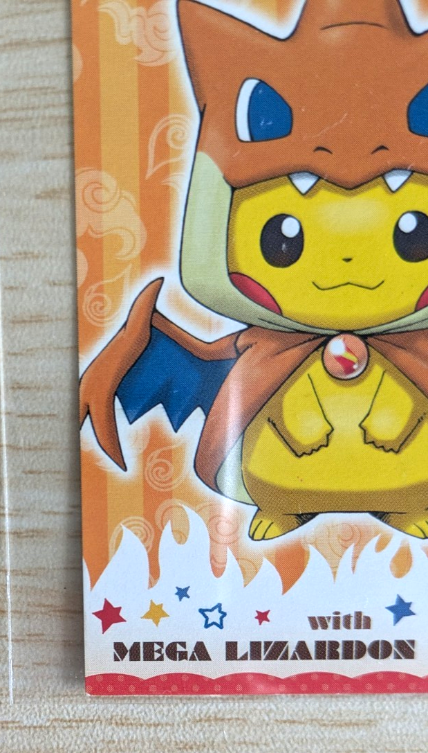 Poncho Pikachu Mega Lizardon X & Y Set Business Card Pokemon